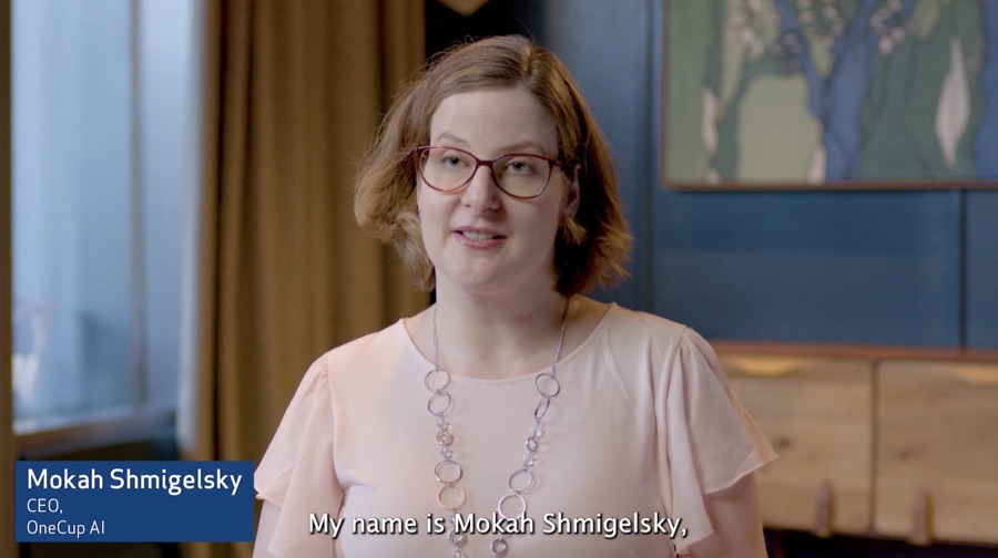 Mocha Shmigelsky in a produced interview as CEO of OneCup AI